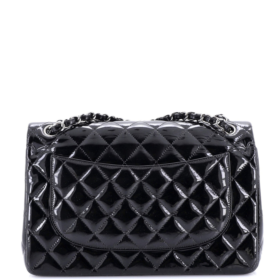 Classic Double Flap Bag Quilted Patent Jumbo