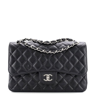 Classic Double Flap Bag Quilted Caviar Jumbo