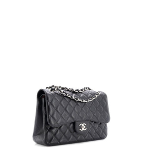 Classic Double Flap Bag Quilted Caviar Jumbo