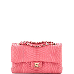 Classic Double Flap Bag Python Medium