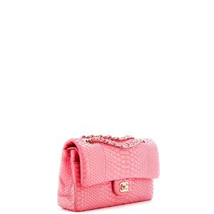 Classic Double Flap Bag Python Medium