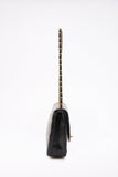 Vintage Chanel Black Single Flap with 24k gold plated hardware