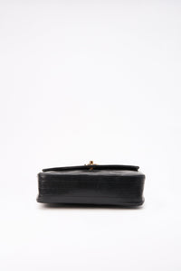 Vintage Chanel Black Single Flap with 24k gold plated hardware