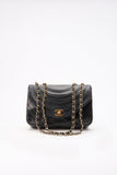 Vintage Chanel Black Single Flap with 24k gold plated hardware