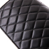 CC Pearl Button Wallet on Chain Quilted Lambskin