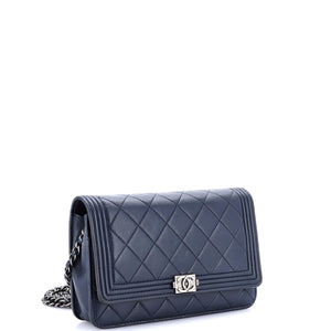 Boy Wallet on Chain Quilted Lambskin