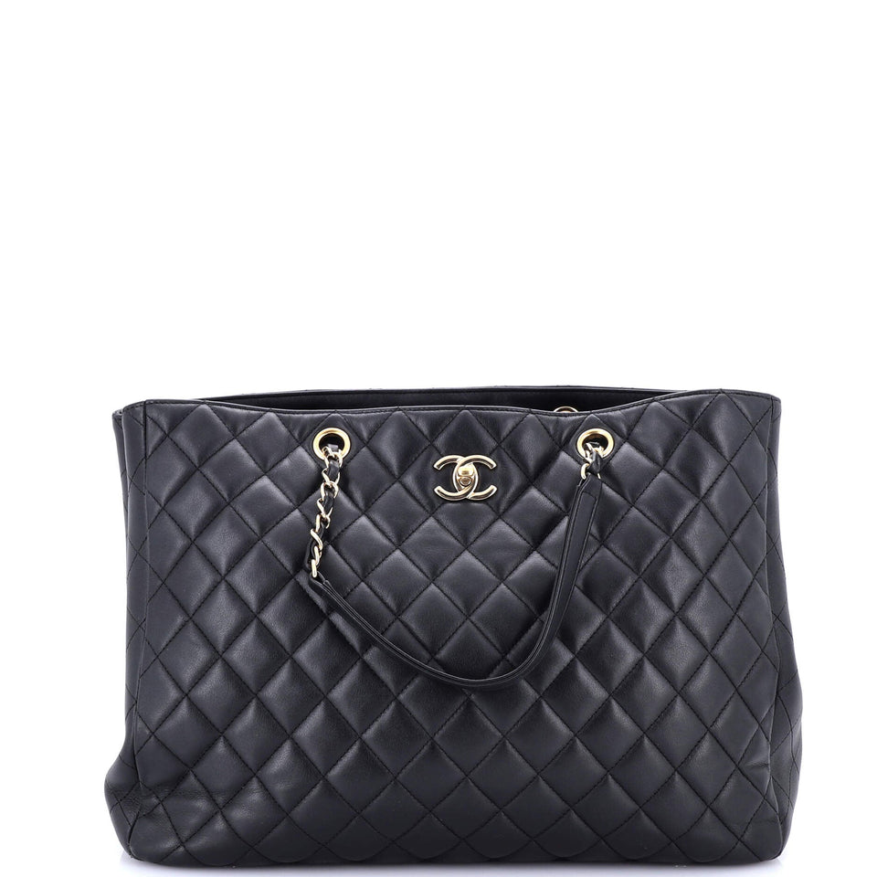 Classic CC Shopping Tote Quilted Calfskin Large