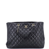 Classic CC Shopping Tote Quilted Calfskin Large