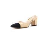 Women’s Cap Toe Slingback Pumps Leather