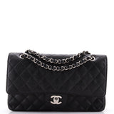 Classic Double Flap Bag Quilted Caviar Medium