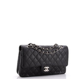 Classic Double Flap Bag Quilted Caviar Medium