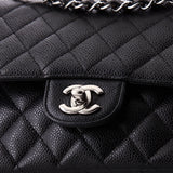 Classic Double Flap Bag Quilted Caviar Medium