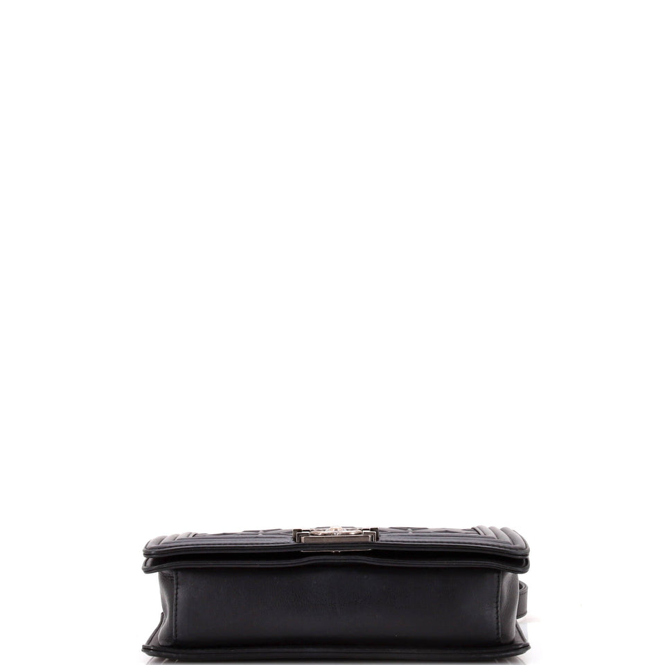 Arabesque Boy Flap Bag Embossed Calfskin Old Medium