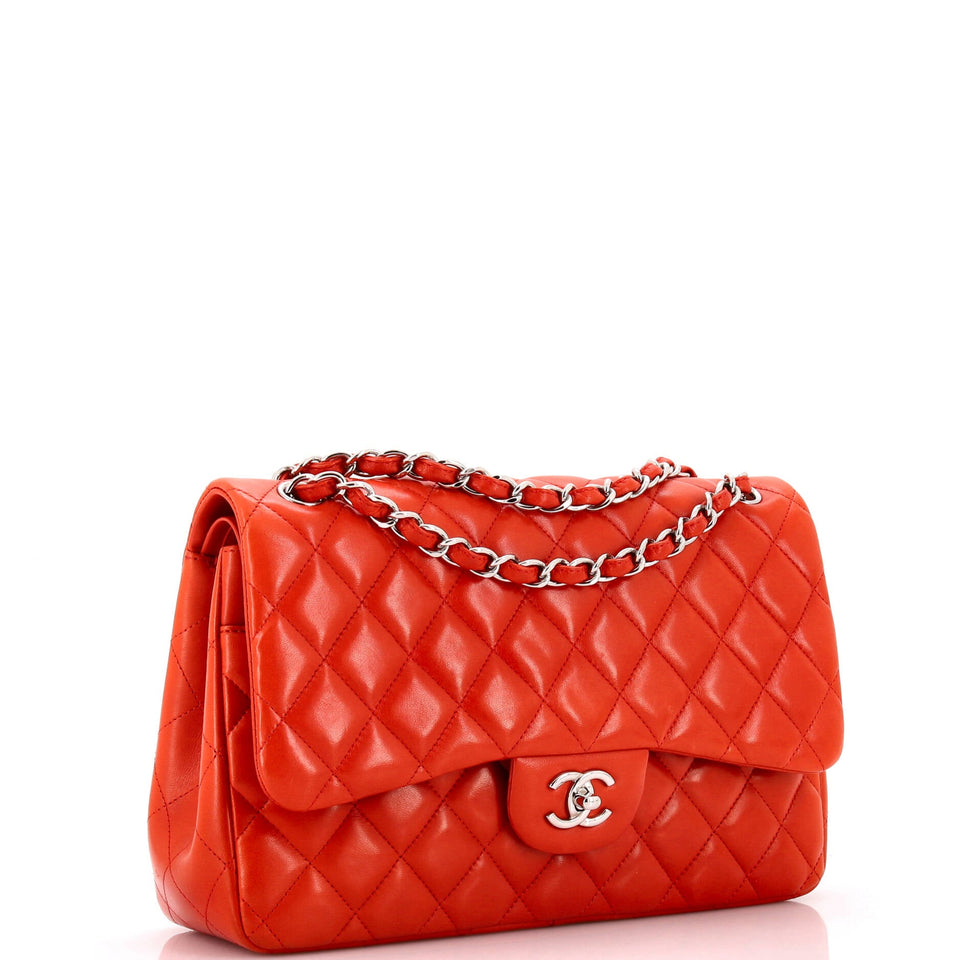 Classic Double Flap Bag Quilted Lambskin Jumbo