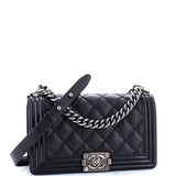 Stitch Boy Flap Bag Quilted Calfskin New Medium