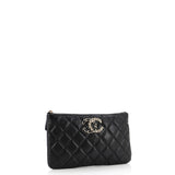 French New Wave O Case Pouch Quilted Caviar Small