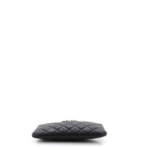 French New Wave O Case Pouch Quilted Caviar Small