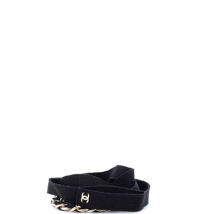 CC Bow Chain Belt Metal and Grosgrain 150