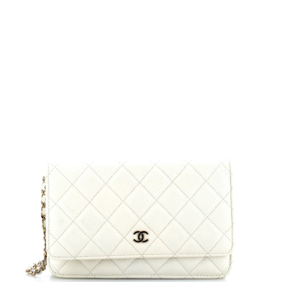 Wallet on Chain Quilted Caviar Mini