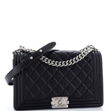 Boy Flap Bag Quilted Perforated Lambskin New Medium