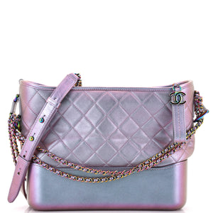 Gabrielle Hobo Quilted Iridescent Lambskin Medium