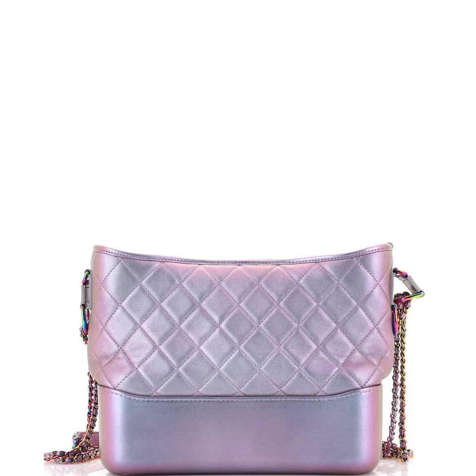 Gabrielle Hobo Quilted Iridescent Lambskin Medium
