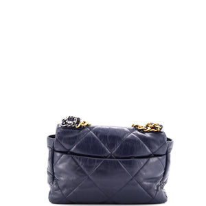 19 Flap Bag Quilted Leather Large