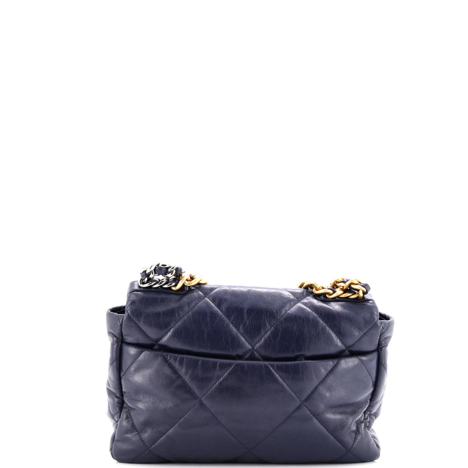 19 Flap Bag Quilted Leather Large