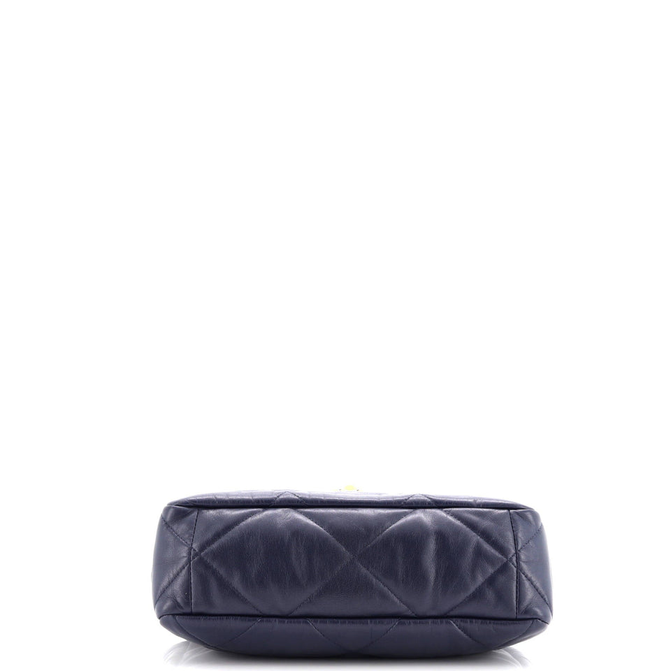 19 Flap Bag Quilted Leather Large
