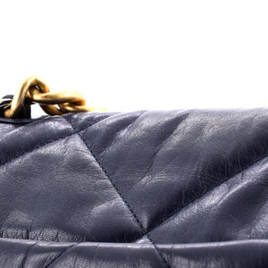 19 Flap Bag Quilted Leather Large