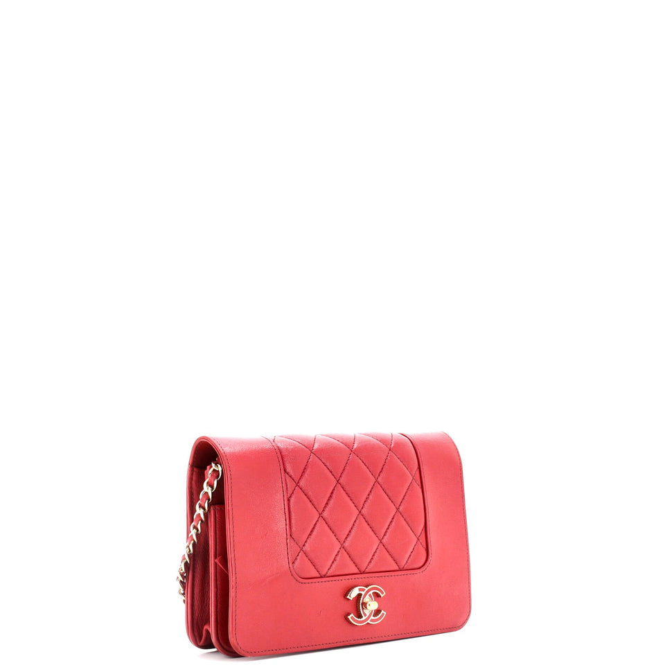 Mademoiselle Vintage Wallet on Chain Quilted Sheepskin