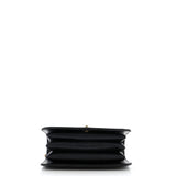 CC Top Handle Chain Full Flap Bag Quilted Caviar Small
