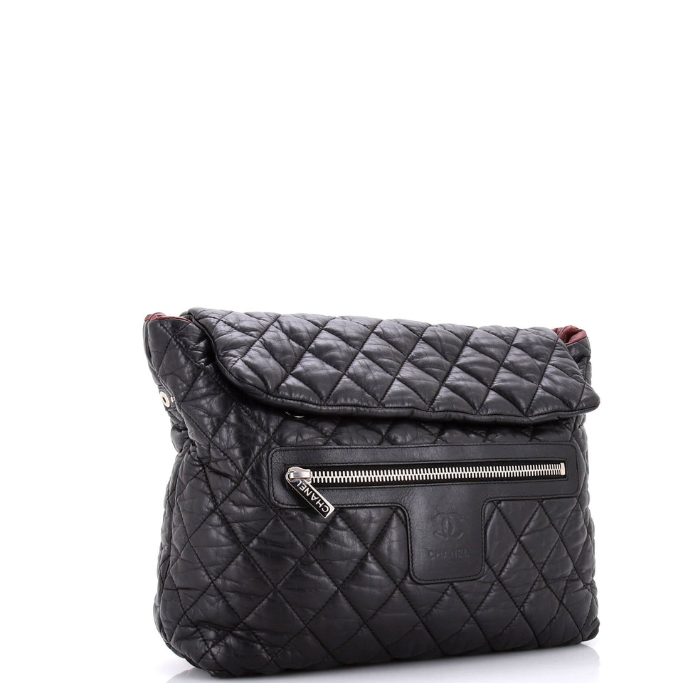 Coco Cocoon Flap Backpack Quilted Lambskin