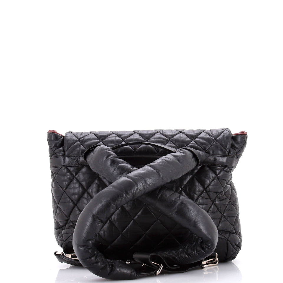 Coco Cocoon Flap Backpack Quilted Lambskin