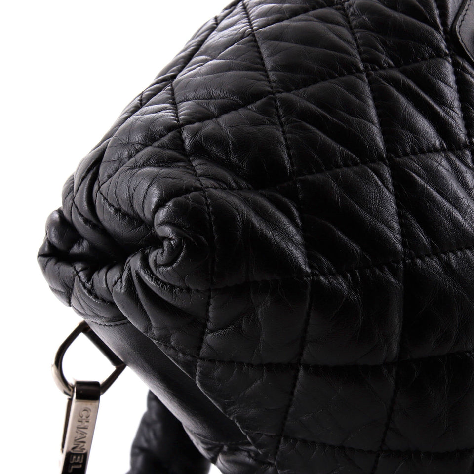 Coco Cocoon Flap Backpack Quilted Lambskin