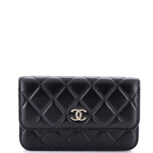 Pearl Strap Clutch with Chain Quilted Calfskin