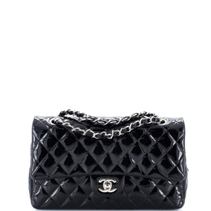 Classic Double Flap Bag Quilted Patent Medium