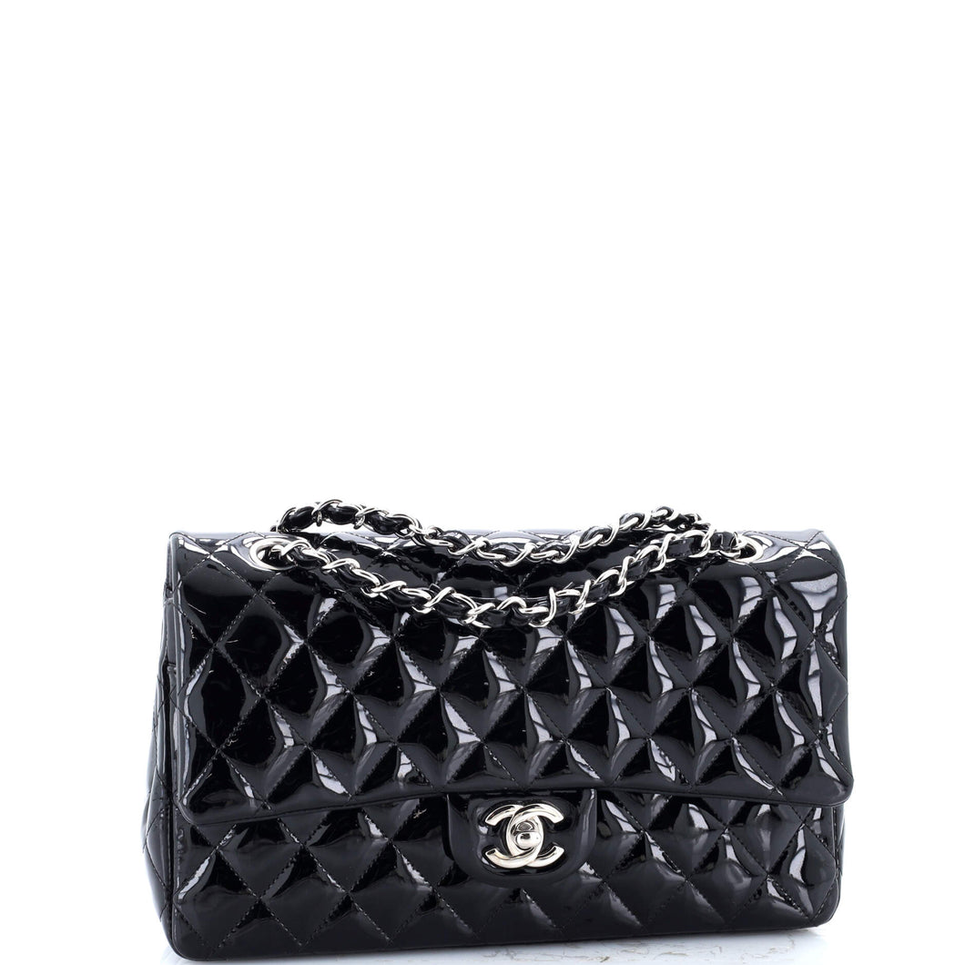 Classic Double Flap Bag Quilted Patent Medium