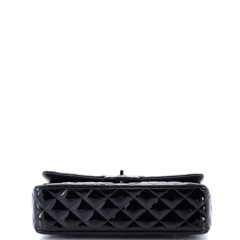 Classic Double Flap Bag Quilted Patent Medium