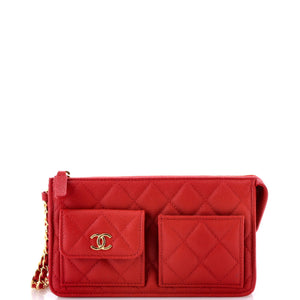 Polly Pocket Wristlet Pouch Quilted Caviar