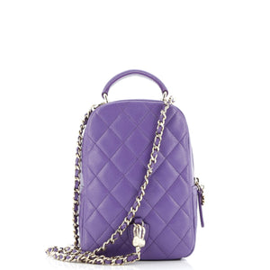Classic CC Chain Pocket Backpack Quilted Caviar Mini