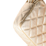Double Zip Clutch with Chain Quilted Lambskin