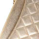 Double Zip Clutch with Chain Quilted Lambskin