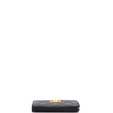 Textured CC Zipped Key Holder Quilted Caviar