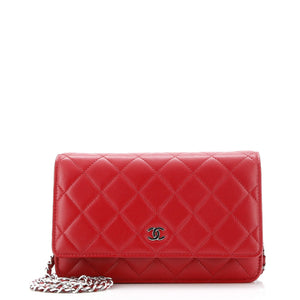 Wallet on Chain Quilted Lambskin