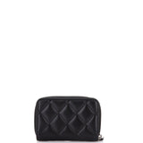 Textured CC Zip Coin Purse Quilted Lambskin Small