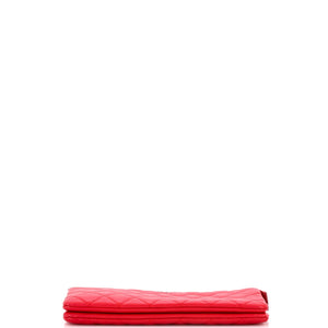 Classic Double Pocket Zip Pouch Quilted Lambskin Small