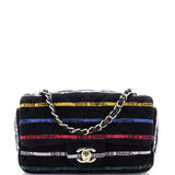 Classing Single Flap Quilted Logo Stripe Jersey Mini