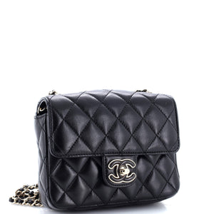 Candy Heart Flap Bag Quilted Lambskin Mini