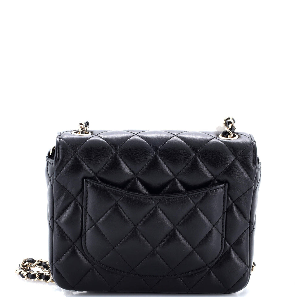Candy Heart Flap Bag Quilted Lambskin Mini